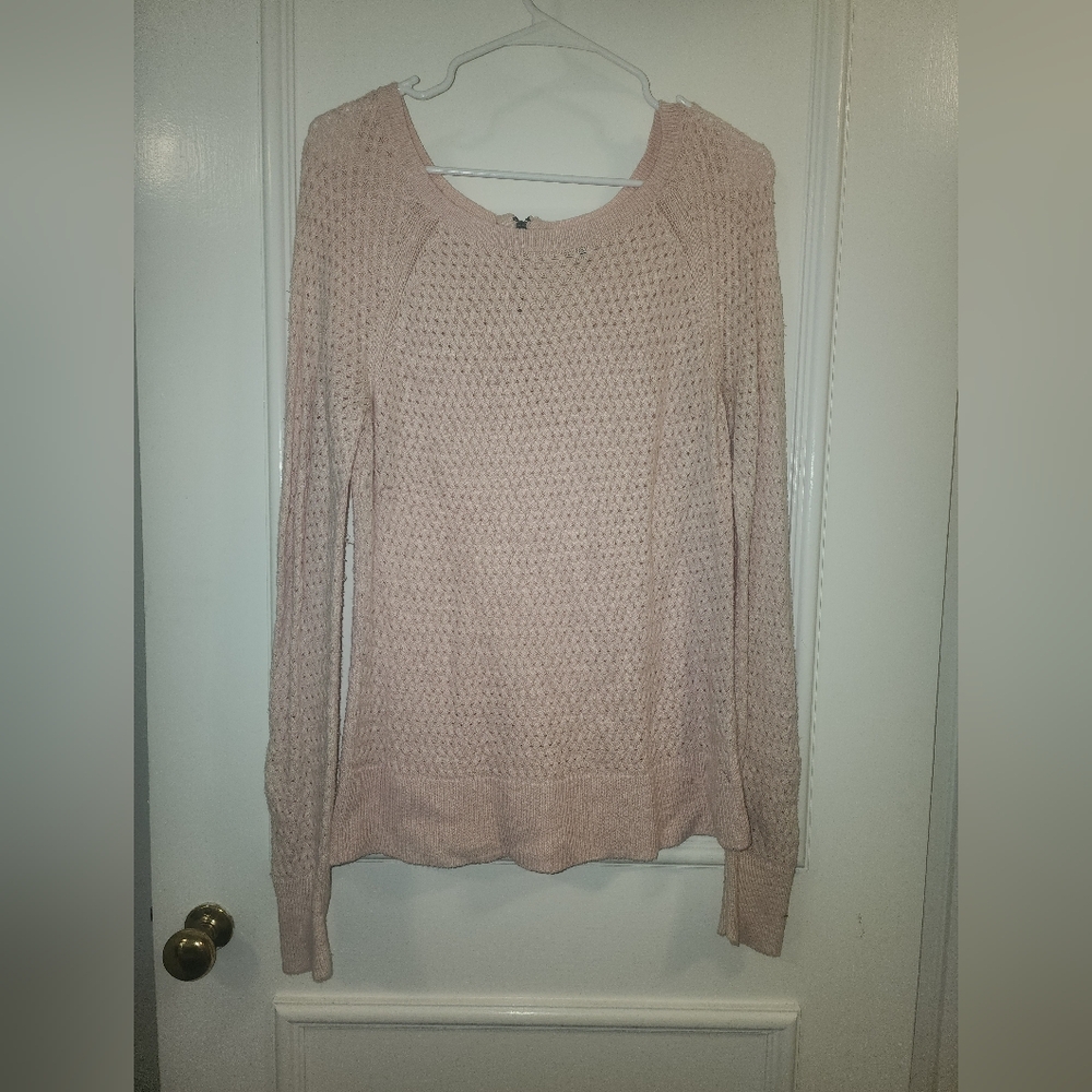 American Eagle Women's Pink Knit Sweater